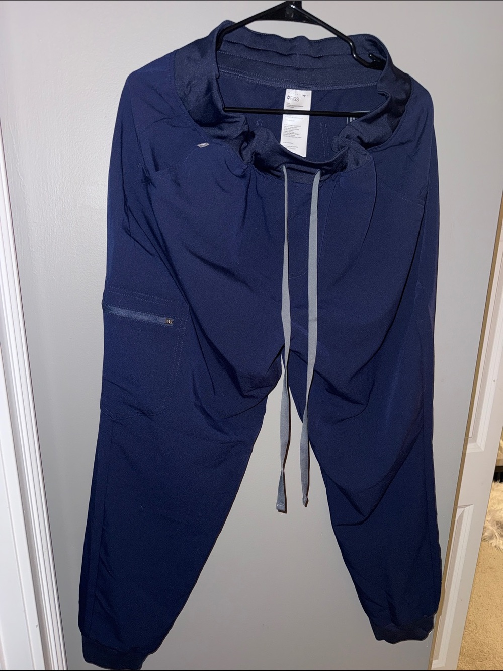 Figs Navy Drawstring Performance Jogger Pants